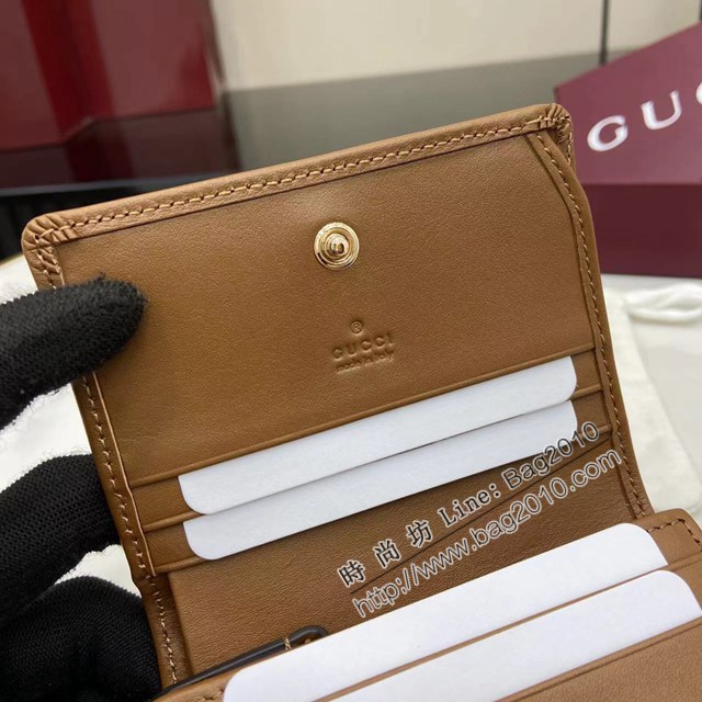 Gucci專櫃古馳最新款短夾錢包翻蓋短錢夾 jh2770型號：820692